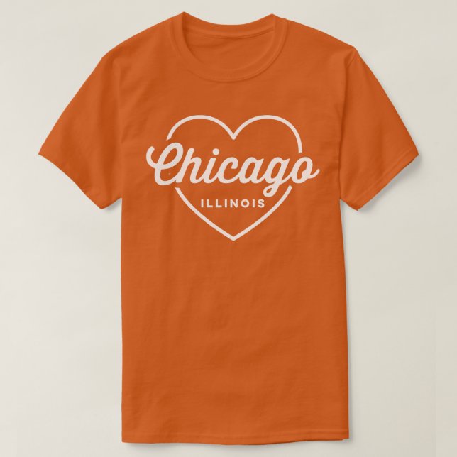 T-shirt Chicago Illinois Love (Design devant)