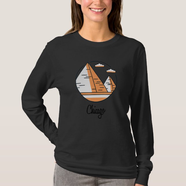T-shirt Chicago Illinois  Pyramide Mauvaise Géographie Bla (Devant)
