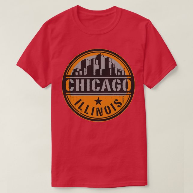 T-shirt Chicago Illinois urbain (Design devant)