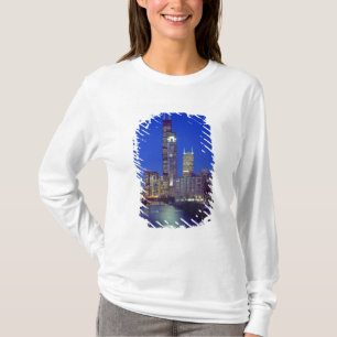 T-shirt Chicago, Illinois, vue panoramique de la ville la