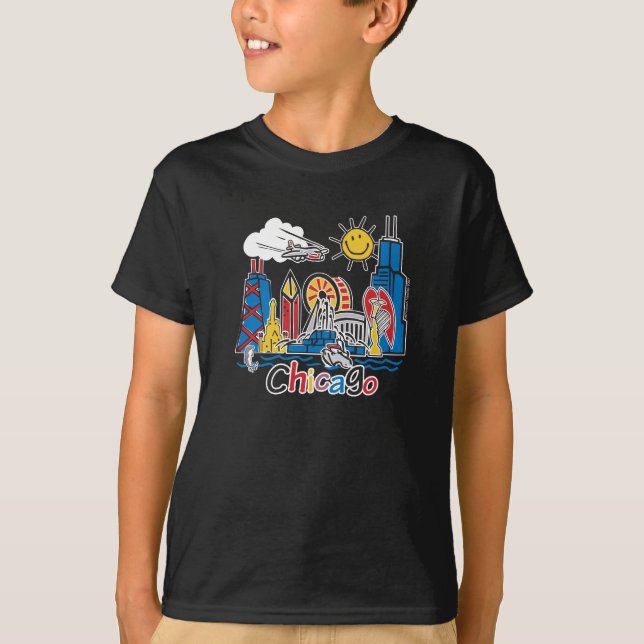 T-shirt Chicago Kids Dark (Devant)