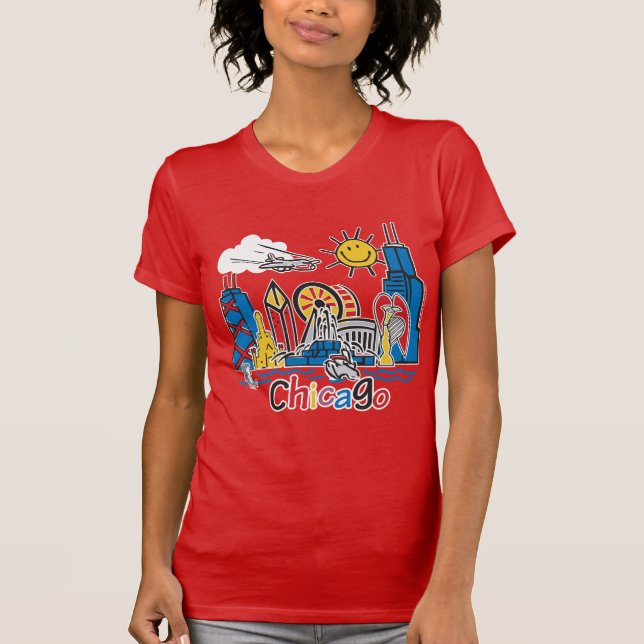 T-shirt Chicago Kids Skyline (Devant)