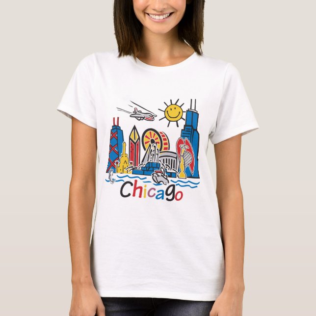 T-shirt Chicago Kids Skyline (Devant)