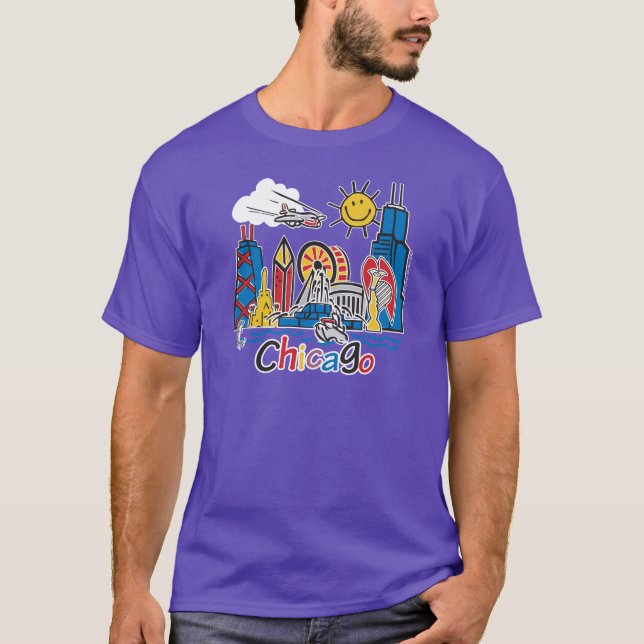 T-shirt Chicago Kids Skyline (Devant)