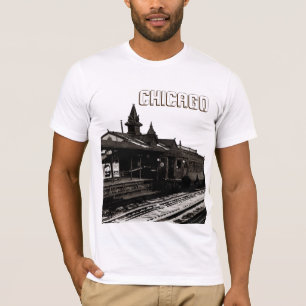 T-shirt Chicago L 1950 Watercolor Sepia Photograph