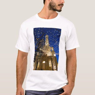 T-shirt Chicago, l'Illinois, vieille tour d'eau avec des