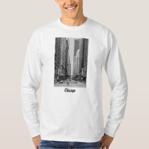 T-shirt Chicago Madison Street Gris à manches longues