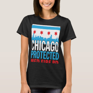T-shirt Chicago Protected Fire PD Chicago Souvenir