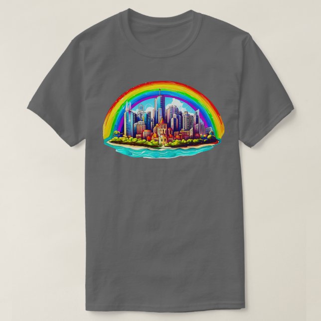 T-shirt Chicago Rainbow (Design devant)