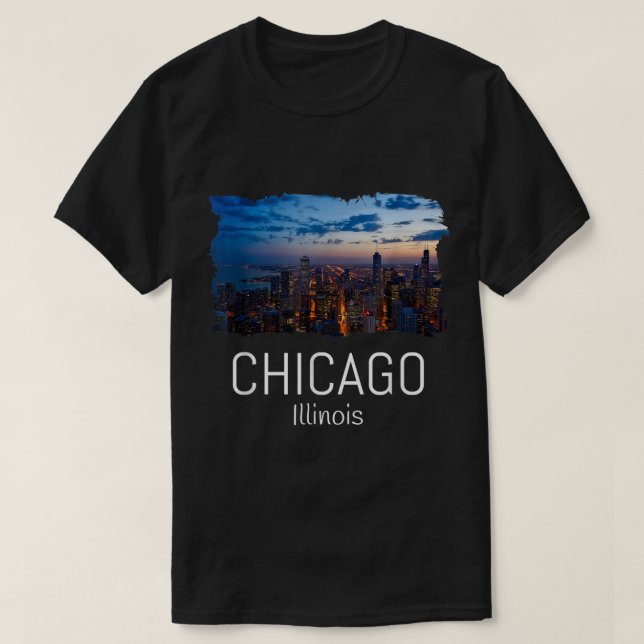T-shirt Chicago Skyline (Design devant)