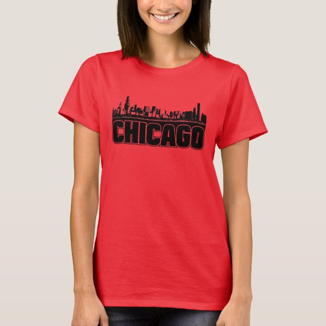 T-shirt Chicago Skyline (Devant)