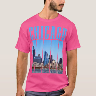 T-shirt Chicago Skyline Illinois Vintage Pride Chicago