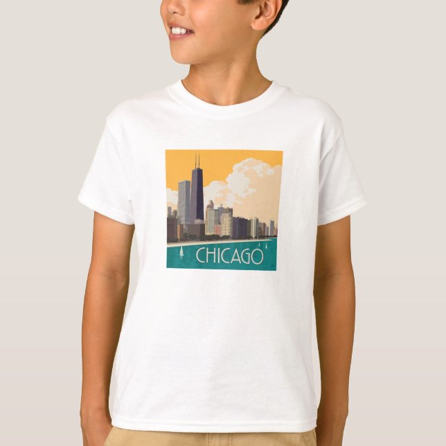 T-shirt Chicago | Skyline moderne (Devant)