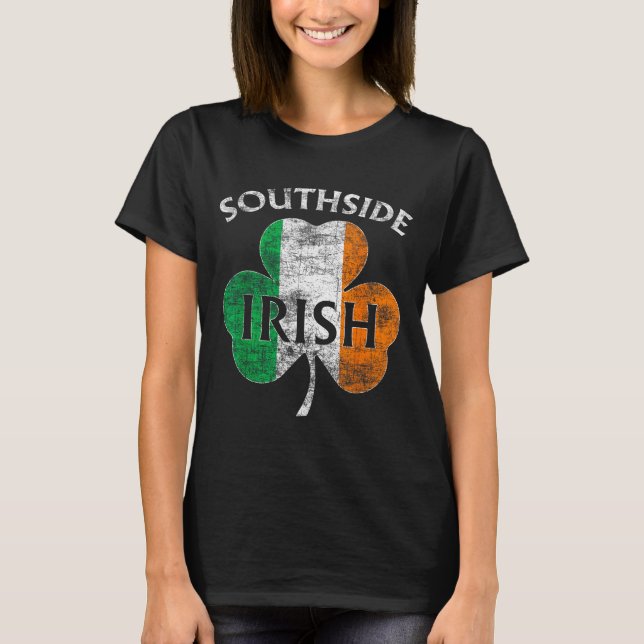 T-shirt Chicago Southside Irish Flag St. Patrick's Day  (Devant)