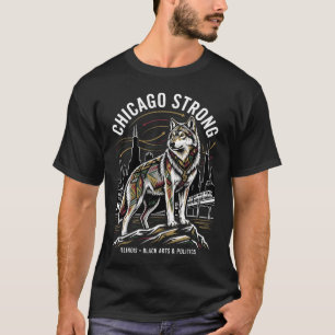 T-shirt Chicago Strong Grey Wolf Grande Migration Héritage
