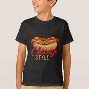 T-shirt Chicago Style Best Hot Dog Cadeau Hotdog