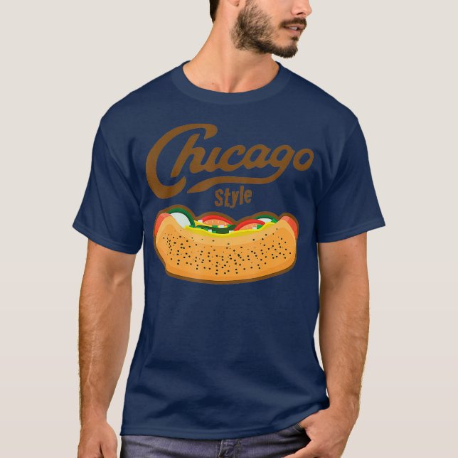 T-shirt Chicago Style Hot Dog Summer (Devant)