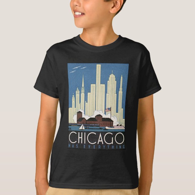 T-shirt Chicago vintage l'Illinois (Devant)