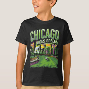 T-shirt Chicago vire au vert pour la Saint-Patrick
