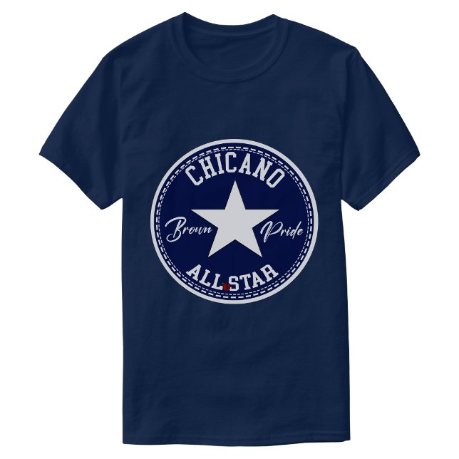T-shirt Chicano All Star Brown Pride (Chicano all star Brown Pride T-shirt)