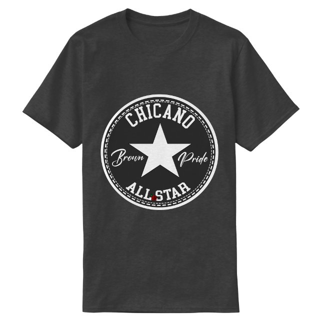 T-shirt Chicano All Star Brown Pride (Chicano all star Brown Pride T-shirt)