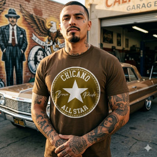 T-shirt Chicano All Star Brown Pride