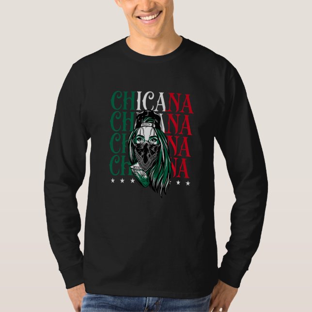 T-shirt Chicano and chicana for Chicana Premium (Devant)