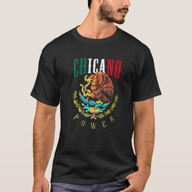 T-shirt Chicano and chicana for Chicano Power Premium (Devant)