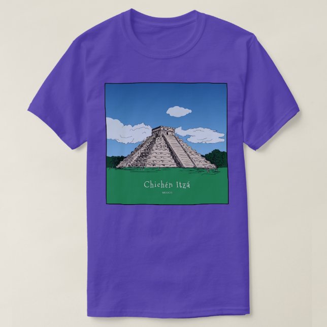 T-shirt Chichen Itza Temple Ruines Mexique 1 (Design devant)