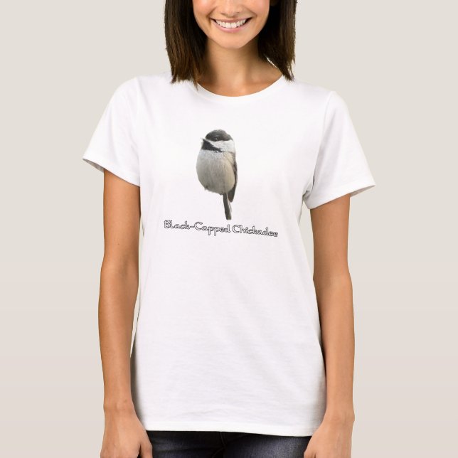 T-shirt Chick-A-Dee à capuchon noir (Devant)