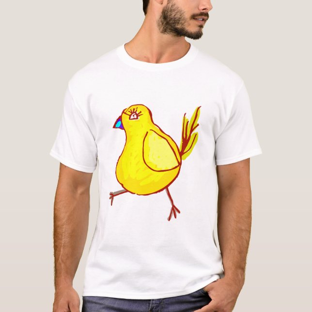 T-shirt Chick à lèvres bleu (Devant)