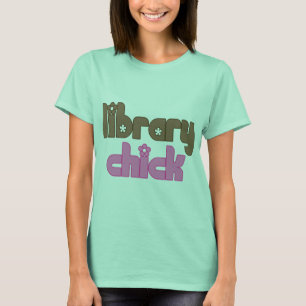 T-shirt Chick de la bibliothèque mignonne