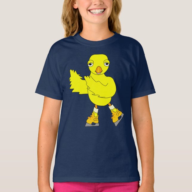 T-shirt Chick de patinage sur glace (Devant)