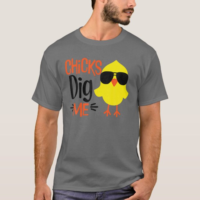 T-shirt Chick Dig Me Christian Easter Day Gift For Boy Son (Devant)