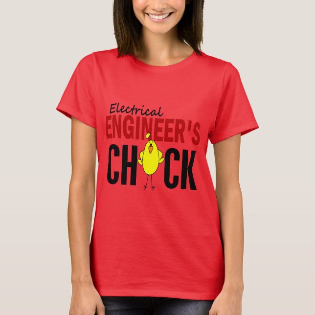 T-shirt Chick du génie électrique (Devant)