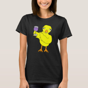T-shirt Chick en verre de vin