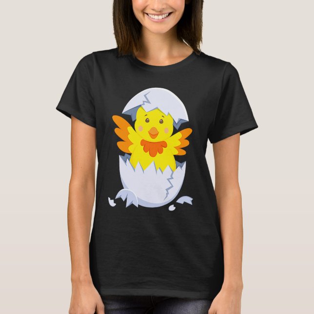 T-shirt Chick hatches out of egg chicken chick with egg sh (Devant)