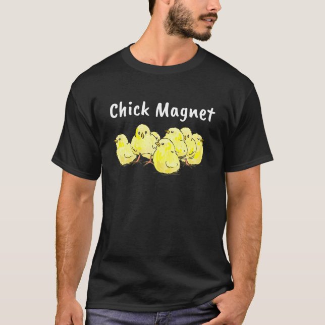 T-shirt Chick Magnet mignon petit poussin tenue de Pâques  (Devant)