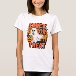 T-shirt Chick Or Treat Drôle de costume d'Halloween de pou