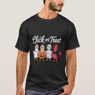 T-shirt Chick Or Treat Drôle De Poulet Halloween