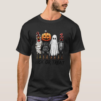 T-shirt Chick Or Treat Halloween Citrouille Fantôme Drôle