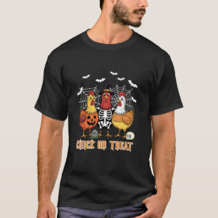 T-shirt Chick Or Treat Sorcière Halloween Poulet Amour Squ
