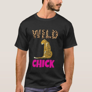 T-shirt Chick sauvage, Chat de tigre Lion Jaguar Jungle, A