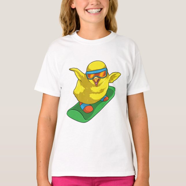 T-shirt Chick Snowboard Snowboard (Devant)
