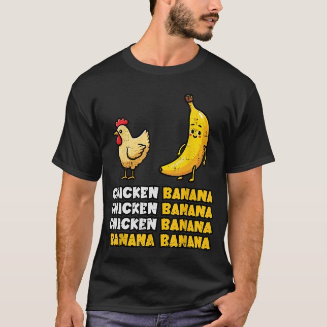 T-shirt Chicken Banana Dance Funny Fruit Meme Girls  Women (Devant)