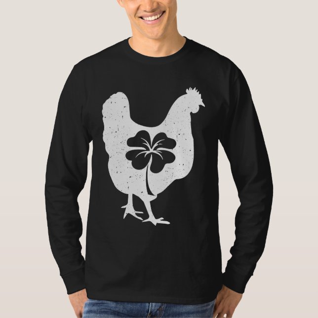 T-shirt Chicken Bird Hen Shamrock St Patricks Day Saint Pa (Devant)