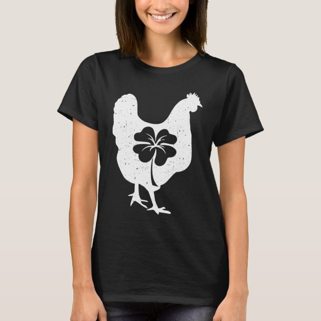 T-shirt Chicken Bird Hen Shamrock St Patricks Day Saint Pa (Devant)