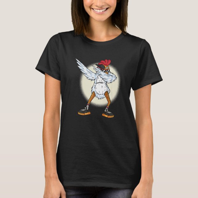 T-shirt Chicken Dabbing  Chickens Farm Farmer Dab Dance (Devant)