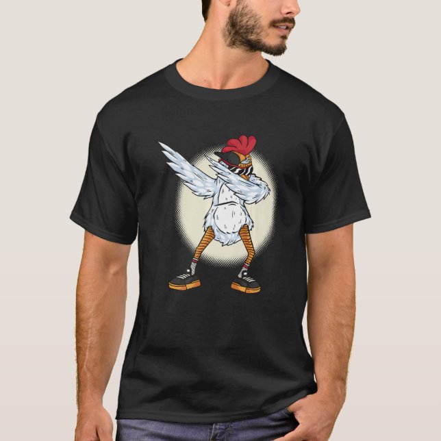 T-shirt Chicken Dabbing  Chickens Farm Farmer Dab Dance (Devant)