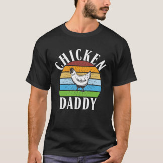 T-shirt Chicken Daddy Retro vintage Style Chicken